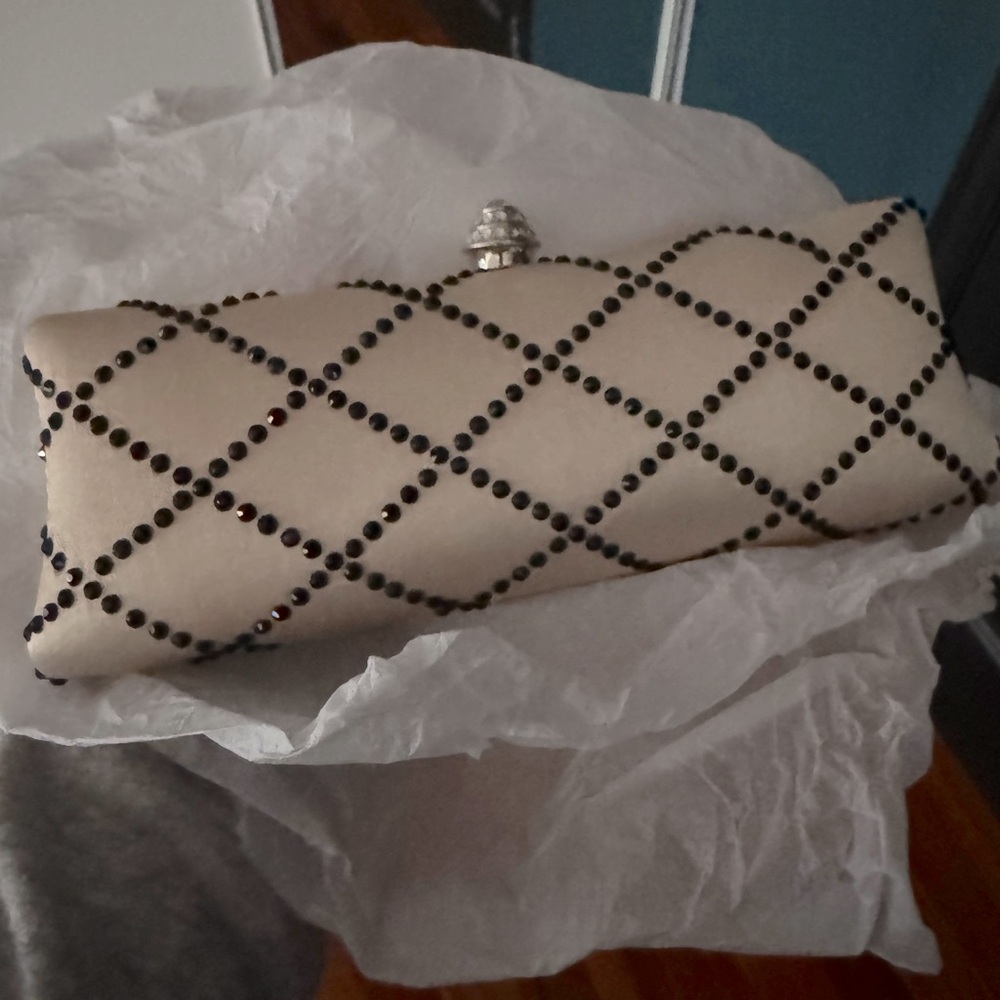 Satin and beaded clutch BNWT